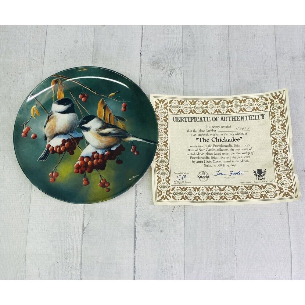 Edwin M Knowles Kevin Daniel ENCYCLOPEDIA BRITANNICA BIRDS Collector Plate Set 4 - Picture 6 of 14